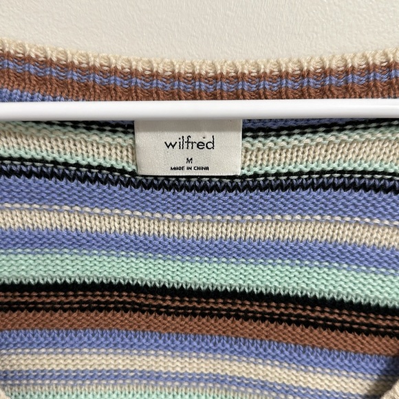 Wilfred Canterbury Cardigan V-Neck Short Puff Sleeve Multicolor Womens Medium - Picture 3 of 5